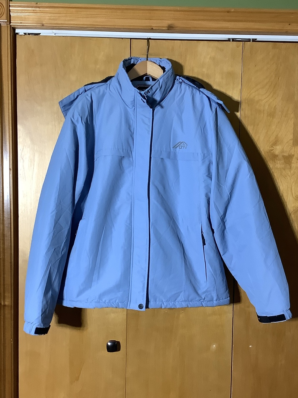 OTU light blue furry lined coat, size 2XL